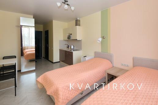 “Super Studio“ ONE + ONE ”Home Like on Belorusskaya” Wonderf