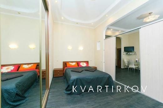 Spacious studio in the center of the capital. Equipped with 