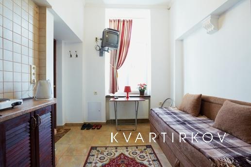 1BR studio apartments in the center of Lviv (8 min. to Sq. M