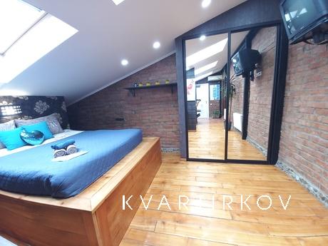Stylish attic studio apartment, Chernivtsi - apartment by the day