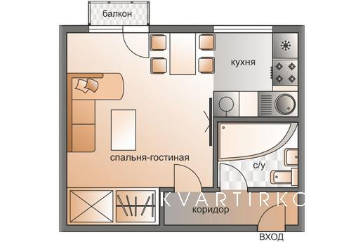 1 bedroom apartment business class (114), Moscow - apartment by the day