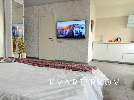 One-room luxury studio on Shkilnaya, Zaporizhzhia - apartment by the day